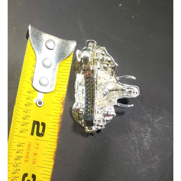 Set Of 4 Hair Barrette Tension Clips Elephant Rhinestone Clear Pink Blue - Picture 2 of 8